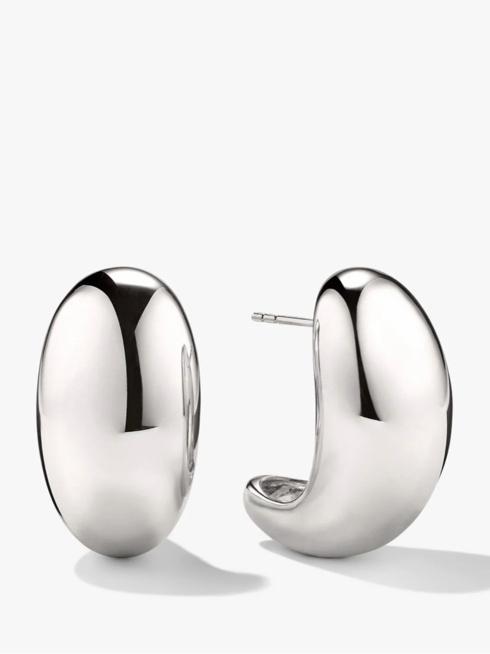 Mejuri Silver Dome Hoop Earrings